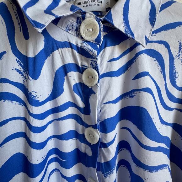 NWT THE LULO PROJECT Ale Dress Zebra Dunas Blue Maxi - Picture 5 of 8